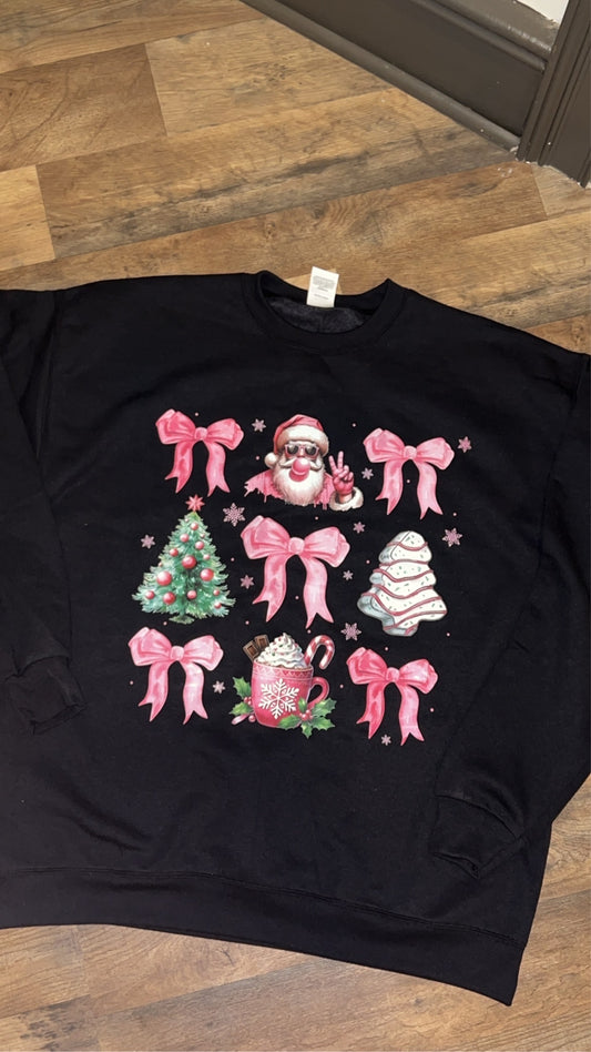 Bow Santa Crewneck